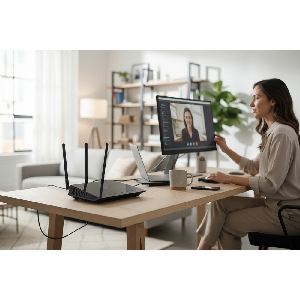 Netgear AC1750 Smart WiFi Router R6400 Black Very Good Dual-Band Gigabit